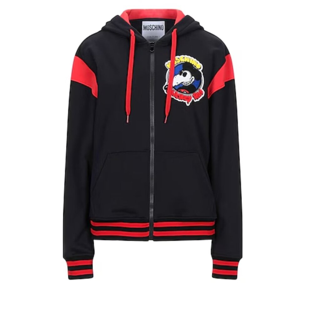 Moschino Ladies Mickey Rat Cotton Hoodie XS
